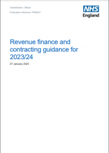 Revenue finance and contracting guidance for 2023/24